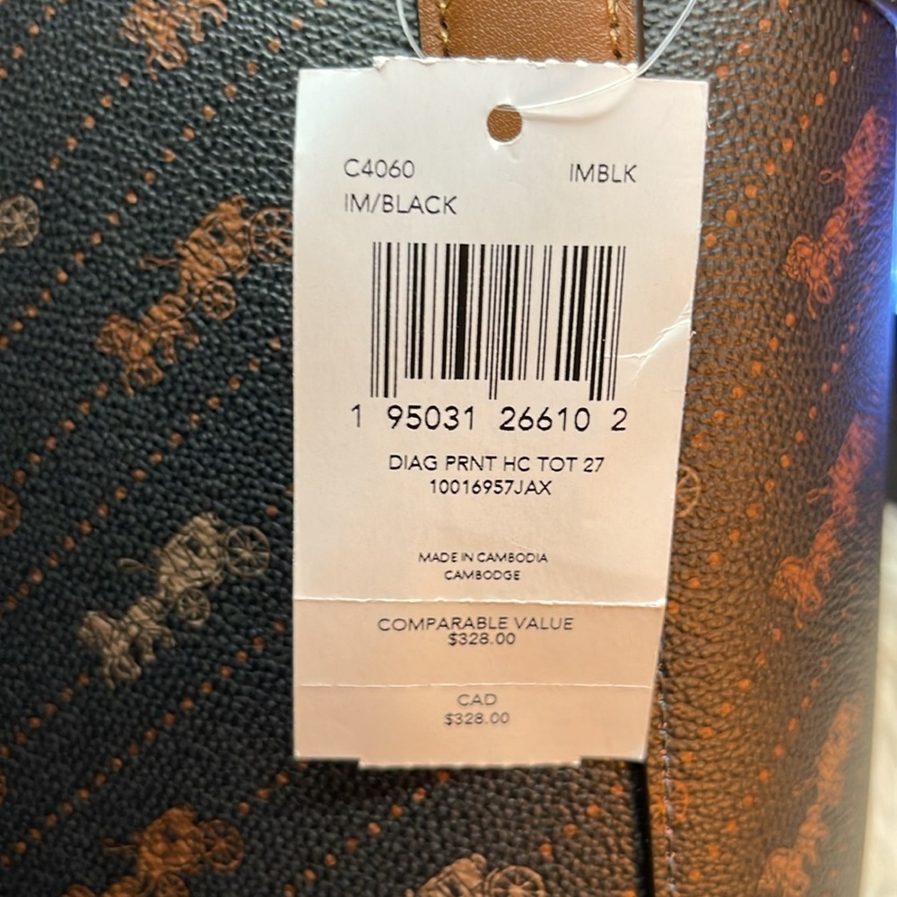 🤎Tote 27 With Horse And Carriage Dot Print - Picture 10 of 12
